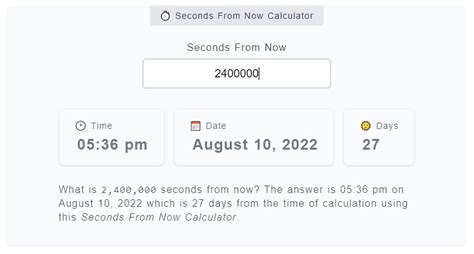 Time Ago Calculator.